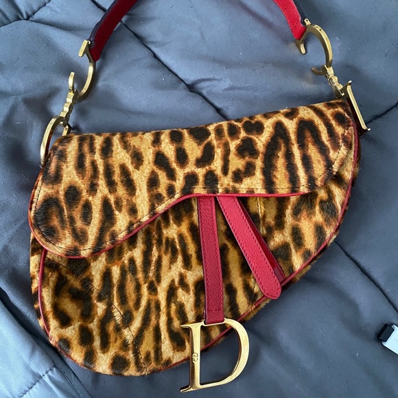 dior saddle bag leopard